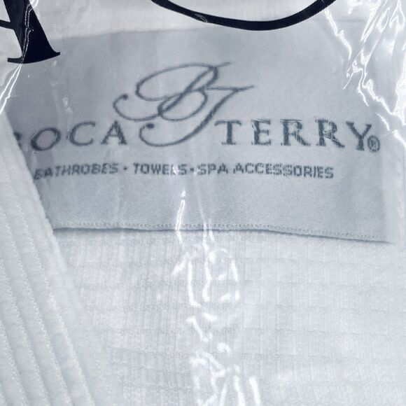 Boca Terry White Robe with Embroidered Pink Ribbon One Size Fits All (Most) New - Picture 4 of 5